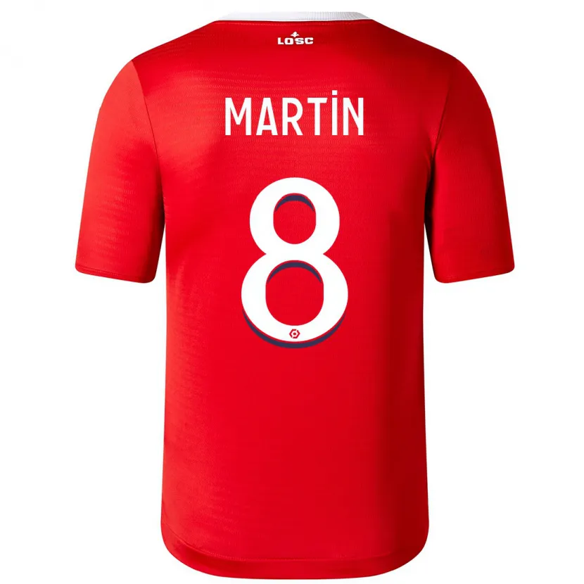 Danxen Mujer Camiseta Jonas Martin #8 Rojo 1ª Equipación 2023/24 La Camisa