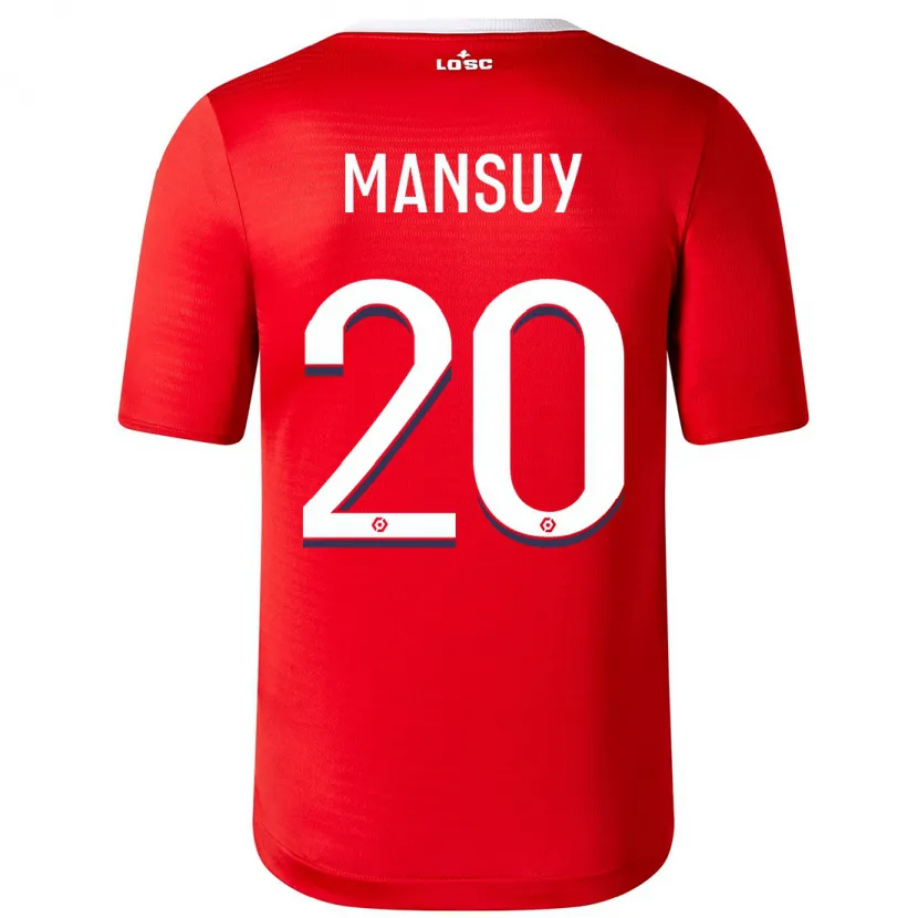 Danxen Mujer Camiseta Heloise Mansuy #20 Rojo 1ª Equipación 2023/24 La Camisa