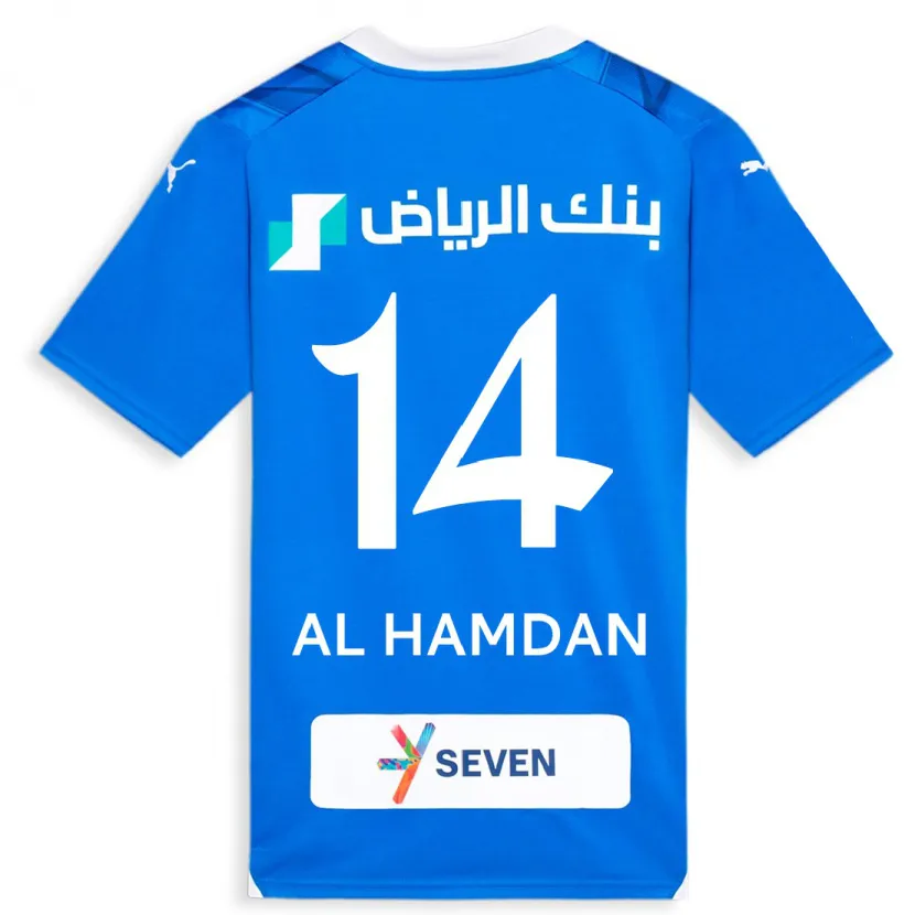 Danxen Mujer Camiseta Abdullah Al-Hamdan #14 Azul 1ª Equipación 2023/24 La Camisa