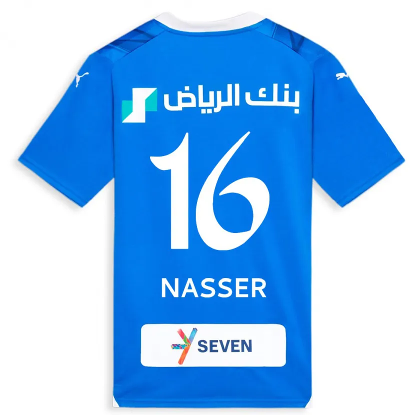 Danxen Mujer Camiseta Nasser Al-Dawsari #16 Azul 1ª Equipación 2023/24 La Camisa