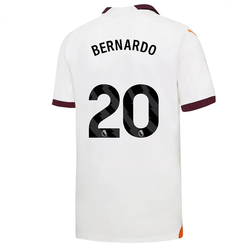 Danxen Mujer Camiseta Bernardo Silva #20 Blanco 2ª Equipación 2023/24 La Camisa