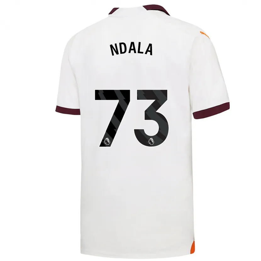 Danxen Mujer Camiseta Joel Ndala #73 Blanco 2ª Equipación 2023/24 La Camisa