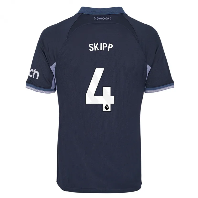 Danxen Mujer Camiseta Oliver Skipp #4 Azul Oscuro 2ª Equipación 2023/24 La Camisa