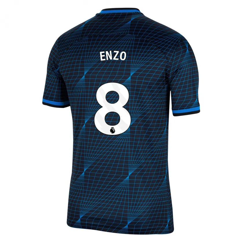 Danxen Mujer Camiseta Enzo Fernández #8 Azul Oscuro 2ª Equipación 2023/24 La Camisa