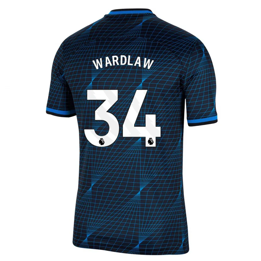 Danxen Mujer Camiseta Charlotte Wardlaw #34 Azul Oscuro 2ª Equipación 2023/24 La Camisa