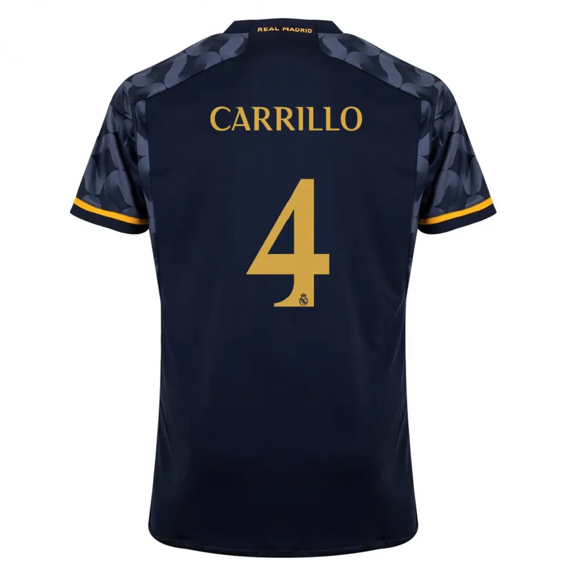 Danxen Mujer Camiseta Álvaro Carrillo #4 Azul Oscuro 2ª Equipación 2023/24 La Camisa