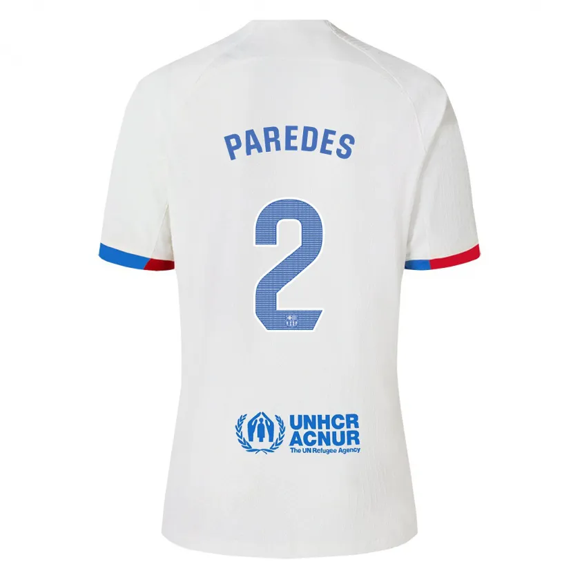 Danxen Mujer Camiseta Irene Paredes #2 Blanco 2ª Equipación 2023/24 La Camisa