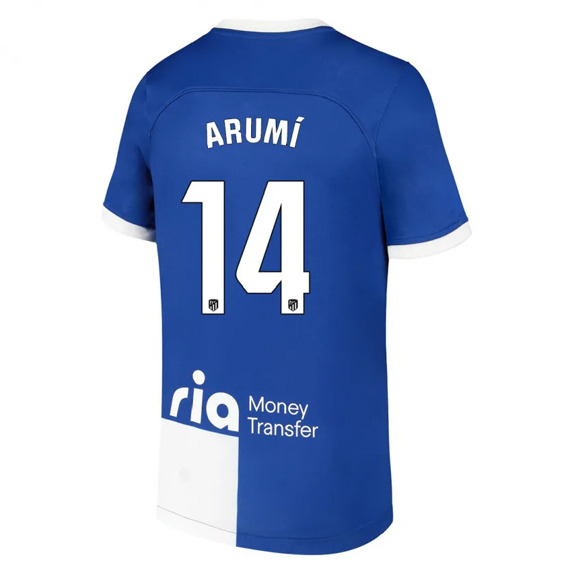 Danxen Mujer Camiseta Joel Arumí #14 Azul Blanco 2ª Equipación 2023/24 La Camisa