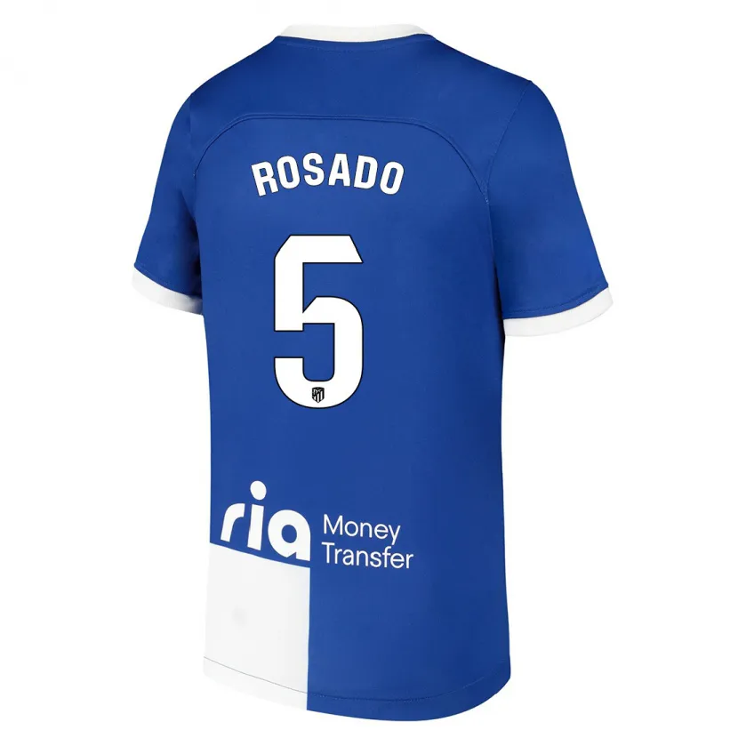 Danxen Mujer Camiseta Diego Rosado #5 Azul Blanco 2ª Equipación 2023/24 La Camisa