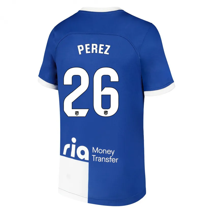 Danxen Mujer Camiseta Xenia Perez #26 Azul Blanco 2ª Equipación 2023/24 La Camisa