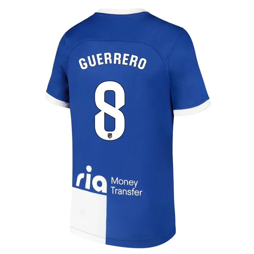 Danxen Mujer Camiseta Irene Guerrero #8 Azul Blanco 2ª Equipación 2023/24 La Camisa