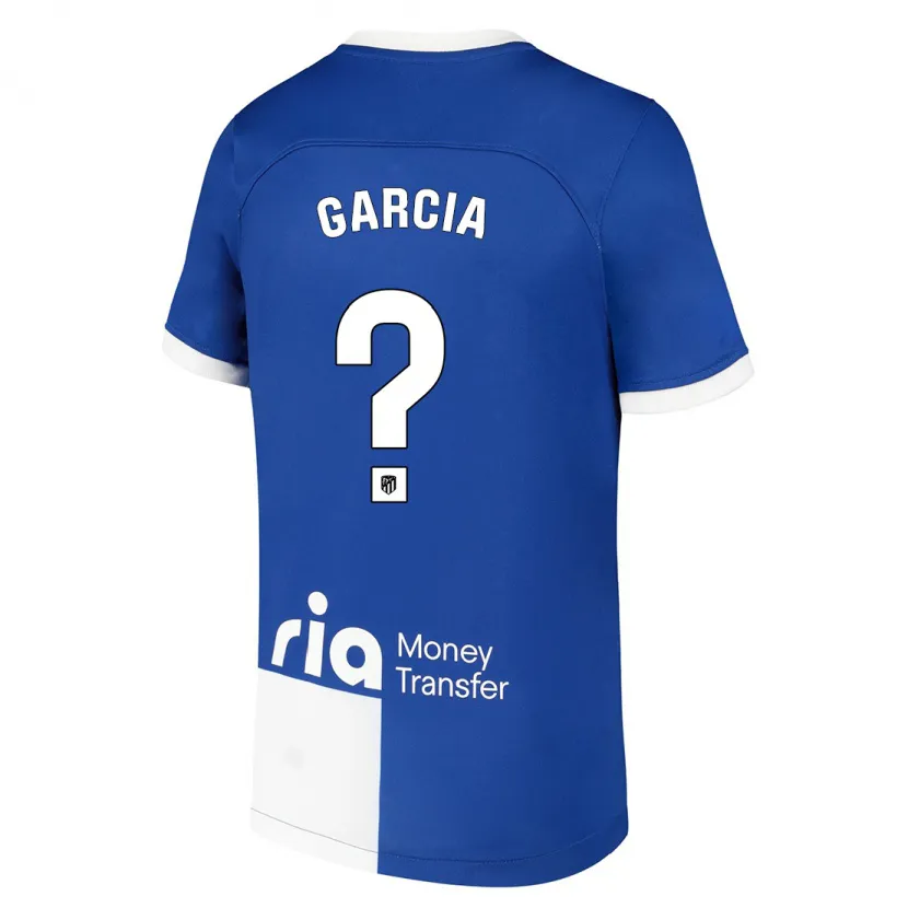 Danxen Mujer Camiseta Luciano Garcia #0 Azul Blanco 2ª Equipación 2023/24 La Camisa