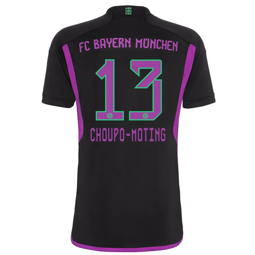 Danxen Mujer Camiseta Eric Maxim Choupo-Moting #13 Negro 2ª Equipación 2023/24 La Camisa