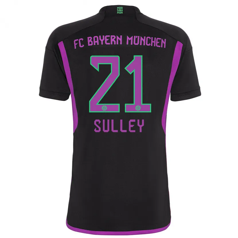 Danxen Mujer Camiseta Williams Baffour Sulley #21 Negro 2ª Equipación 2023/24 La Camisa