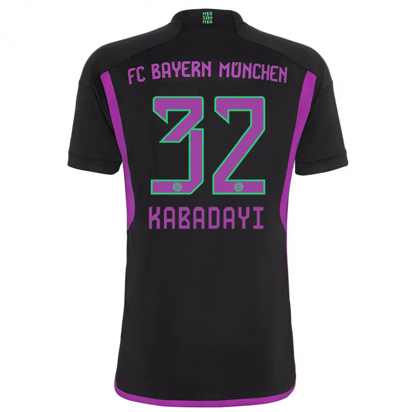 Danxen Mujer Camiseta Yusuf Kabadayi #32 Negro 2ª Equipación 2023/24 La Camisa