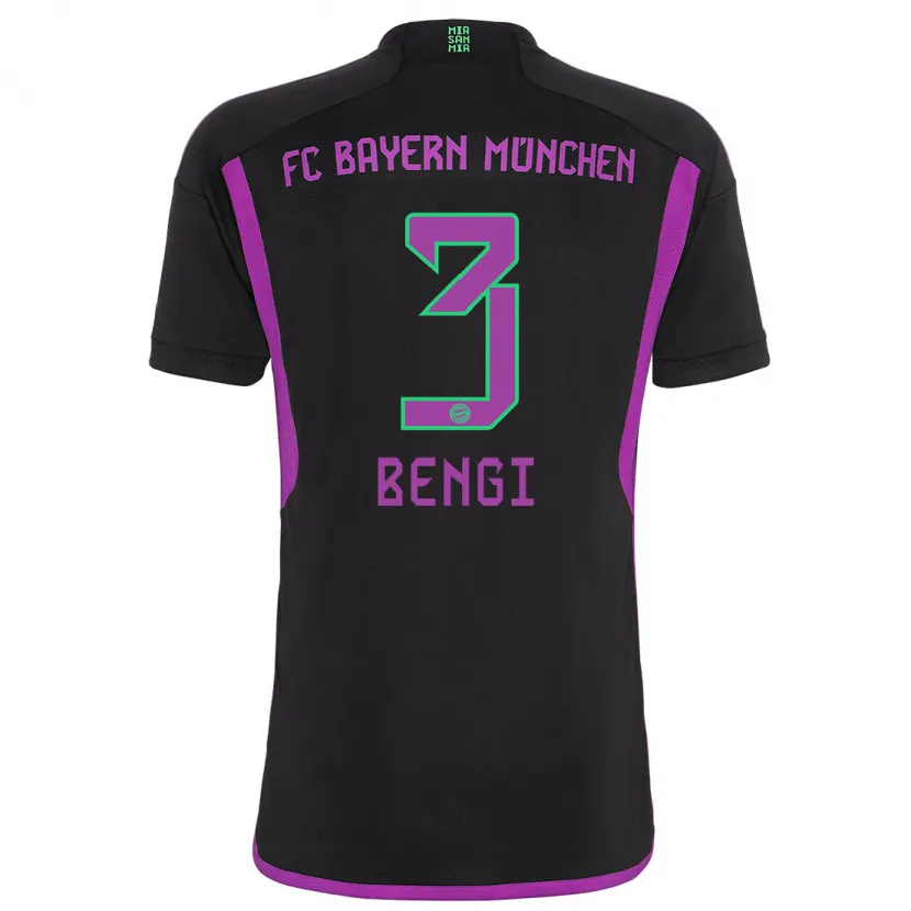 Danxen Mujer Camiseta Kaan Bengi #3 Negro 2ª Equipación 2023/24 La Camisa