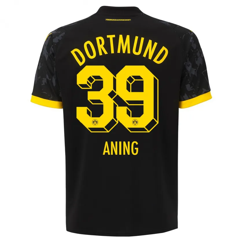 Danxen Mujer Camiseta Prince Aning #39 Negro 2ª Equipación 2023/24 La Camisa