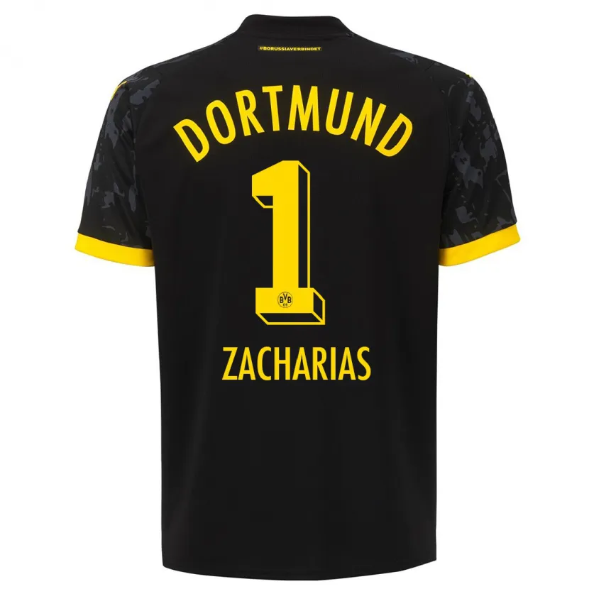 Danxen Mujer Camiseta Marlon Zacharias #1 Negro 2ª Equipación 2023/24 La Camisa