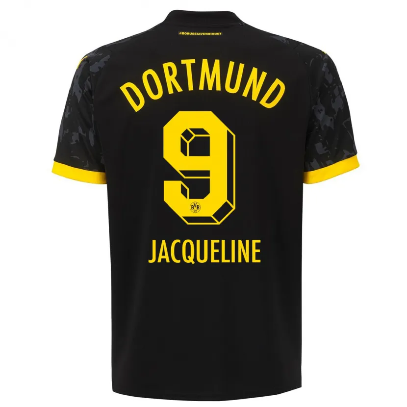 Danxen Mujer Camiseta Moreno Jacqueline #9 Negro 2ª Equipación 2023/24 La Camisa