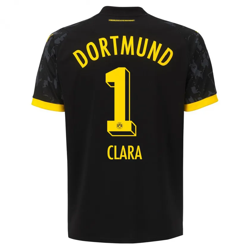 Danxen Mujer Camiseta Woltering Clara #1 Negro 2ª Equipación 2023/24 La Camisa