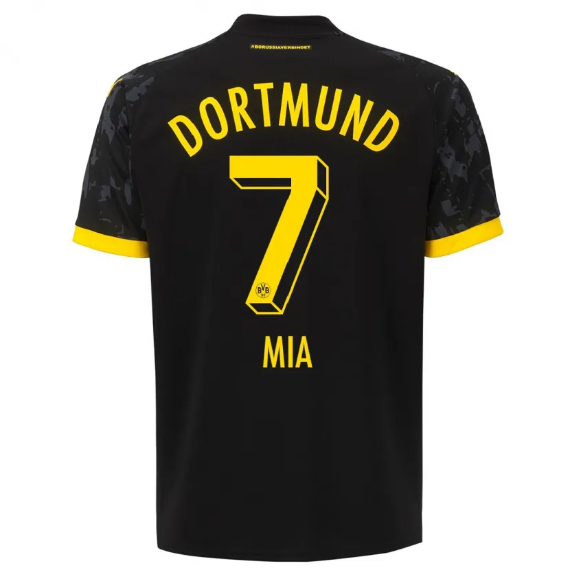 Danxen Mujer Camiseta Zschocke Mia #7 Negro 2ª Equipación 2023/24 La Camisa