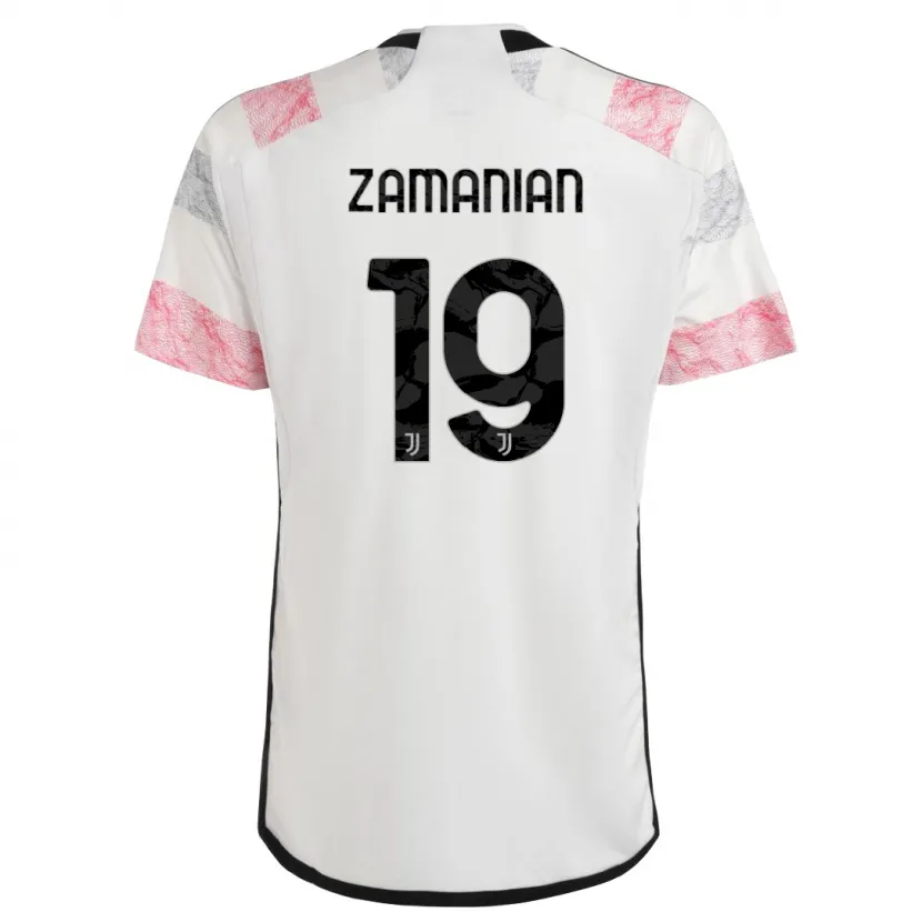 Danxen Mujer Camiseta Annahita Zamanian #19 Blanco Rosa 2ª Equipación 2023/24 La Camisa