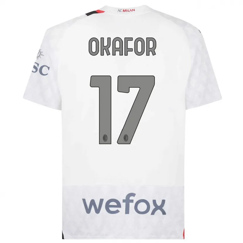 Danxen Mujer Camiseta Noah Okafor #17 Blanco 2ª Equipación 2023/24 La Camisa