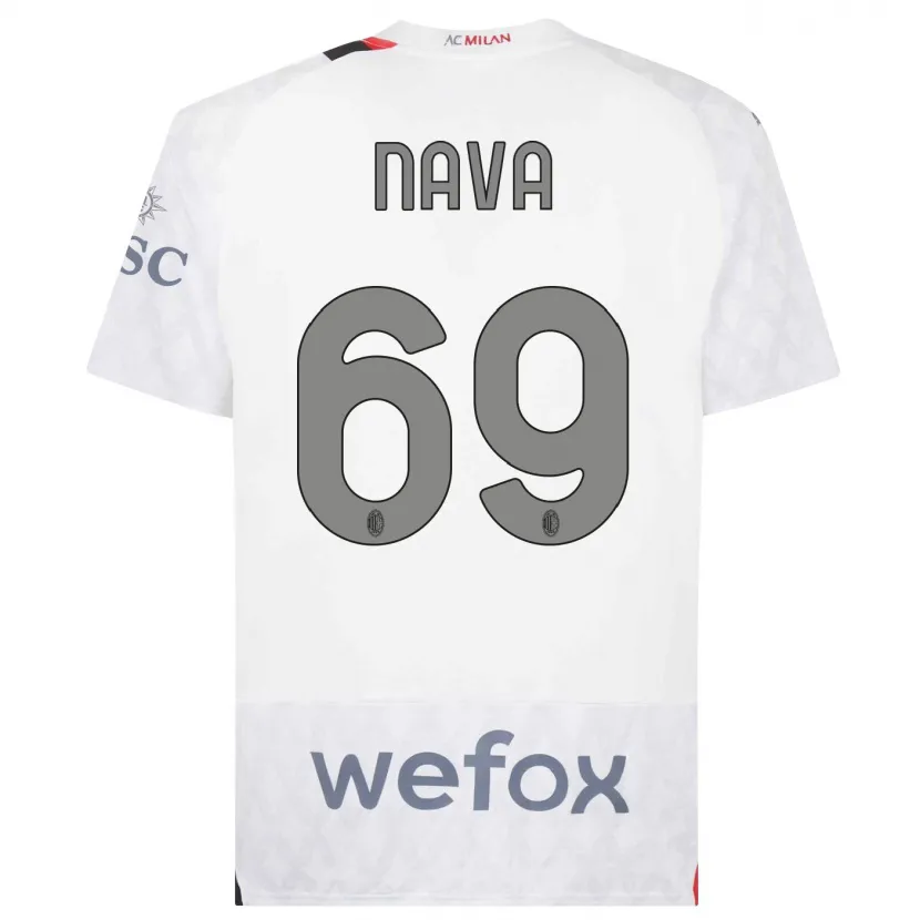 Danxen Mujer Camiseta Lapo Nava #69 Blanco 2ª Equipación 2023/24 La Camisa