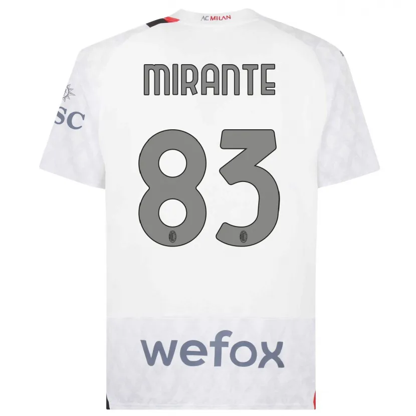 Danxen Mujer Camiseta Antonio Mirante #83 Blanco 2ª Equipación 2023/24 La Camisa