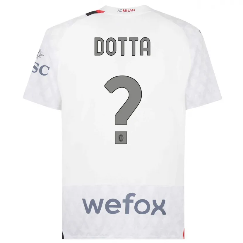 Danxen Mujer Camiseta Cristiano Dotta #0 Blanco 2ª Equipación 2023/24 La Camisa