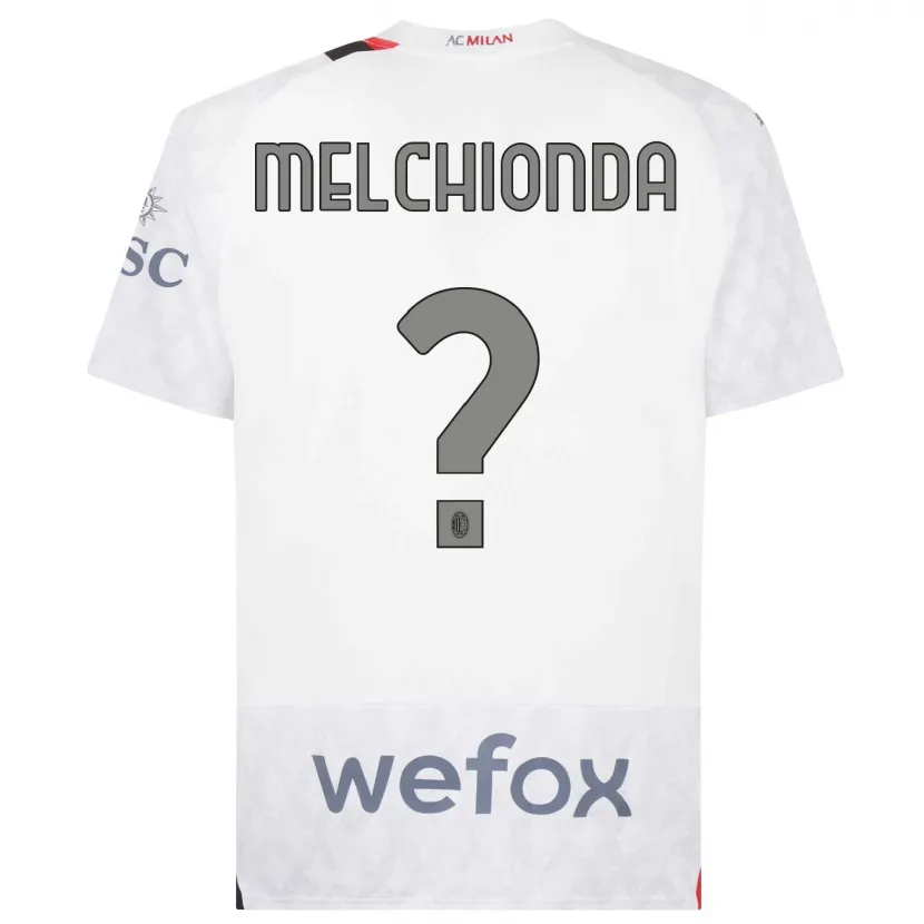 Danxen Mujer Camiseta Marco Melchionda #0 Blanco 2ª Equipación 2023/24 La Camisa