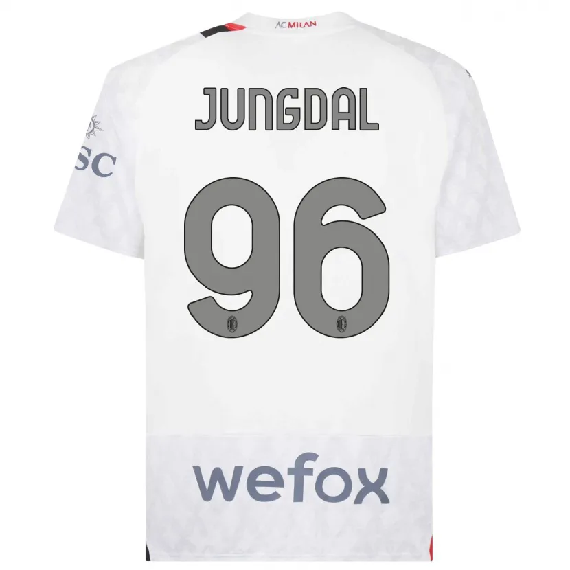 Danxen Mujer Camiseta Andreas Jungdal #96 Blanco 2ª Equipación 2023/24 La Camisa