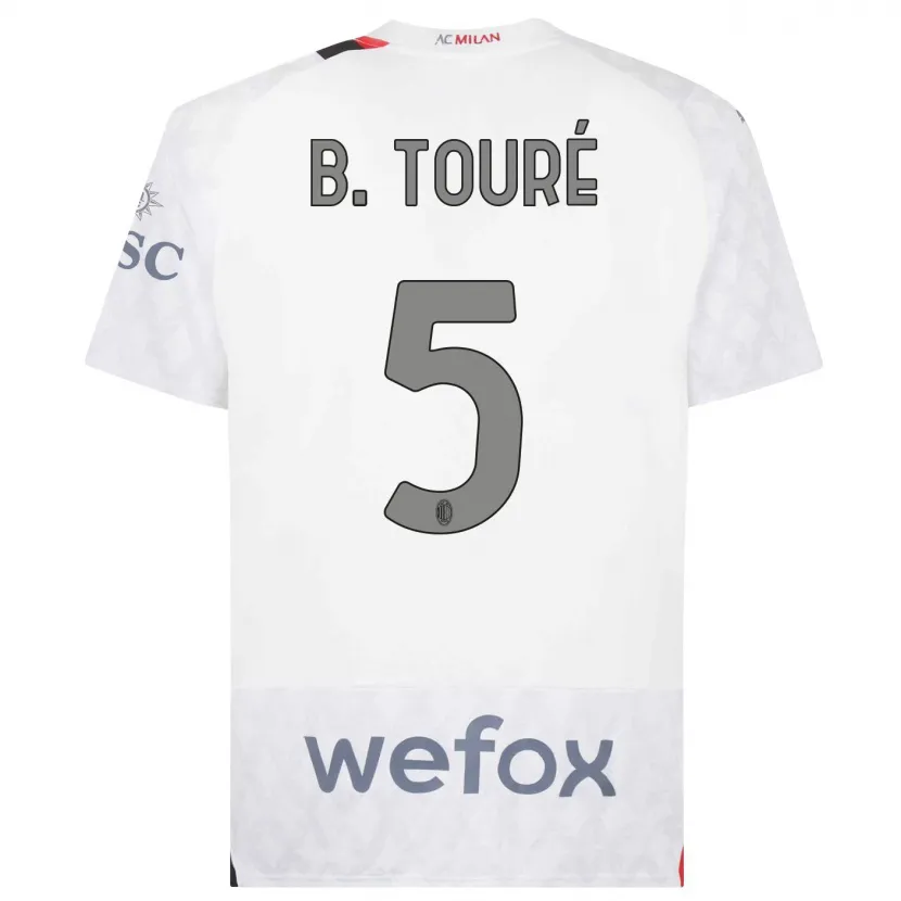 Danxen Mujer Camiseta Fode Ballo-Toure #5 Blanco 2ª Equipación 2023/24 La Camisa