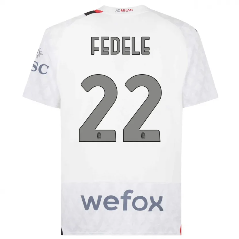 Danxen Mujer Camiseta Noemi Fedele #22 Blanco 2ª Equipación 2023/24 La Camisa