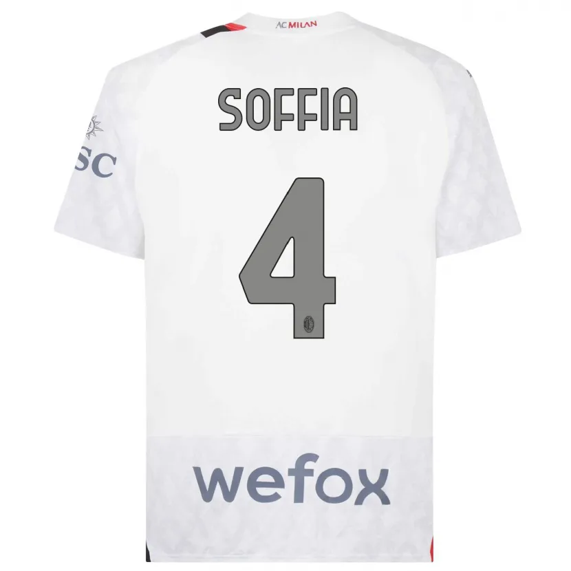 Danxen Mujer Camiseta Angelica Soffia #4 Blanco 2ª Equipación 2023/24 La Camisa