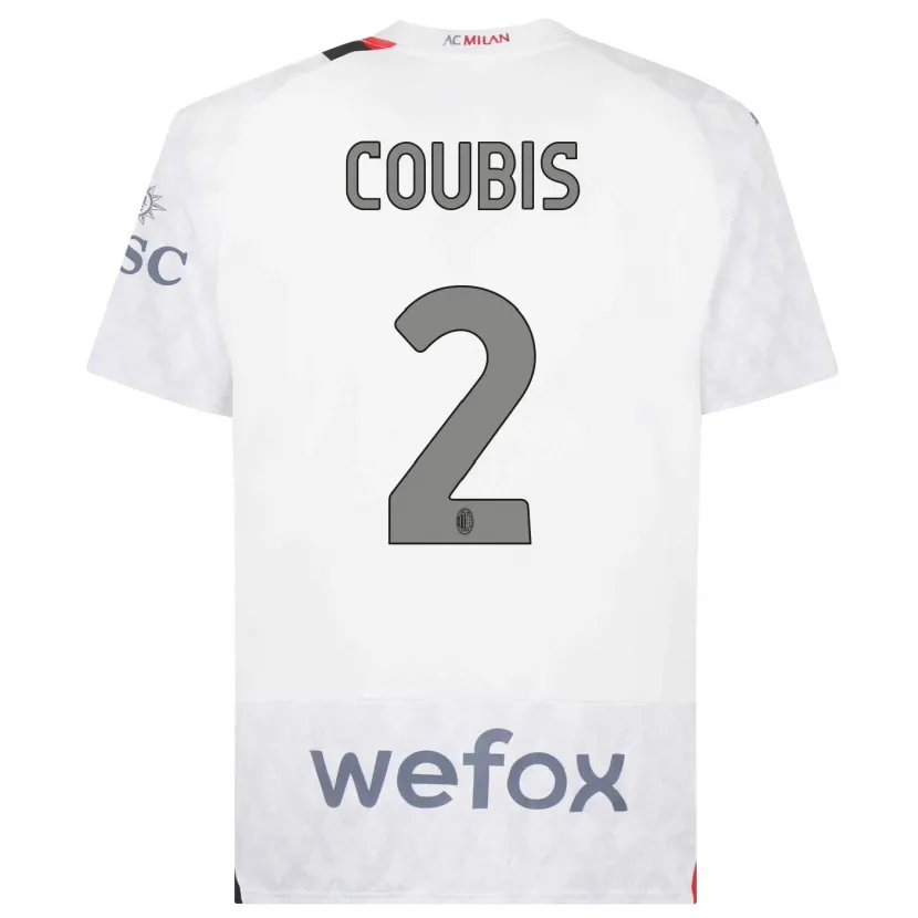 Danxen Mujer Camiseta Andrei Coubis #2 Blanco 2ª Equipación 2023/24 La Camisa