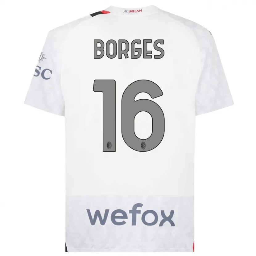 Danxen Mujer Camiseta Lenny Borges #16 Blanco 2ª Equipación 2023/24 La Camisa