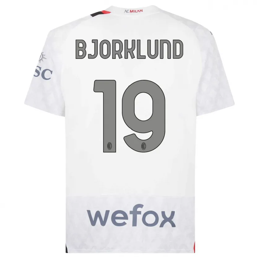 Danxen Mujer Camiseta Lukas Bjorklund #19 Blanco 2ª Equipación 2023/24 La Camisa