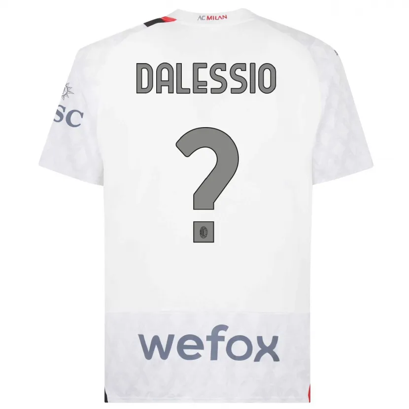 Danxen Mujer Camiseta Leonardo Dalessio #0 Blanco 2ª Equipación 2023/24 La Camisa