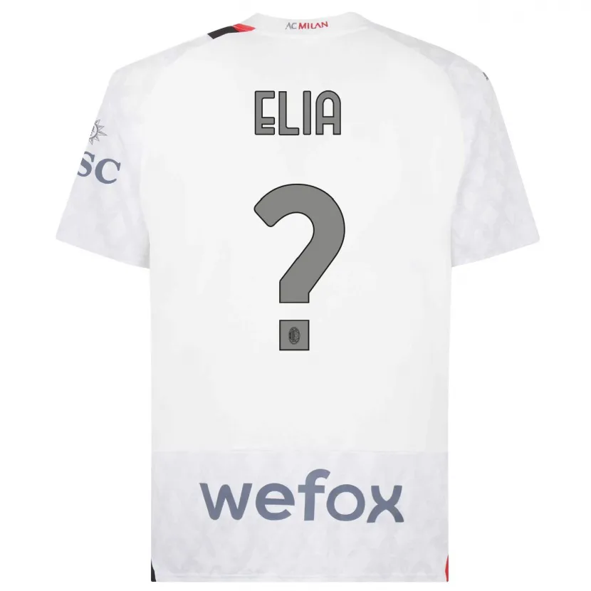 Danxen Mujer Camiseta Emanuele Elia #0 Blanco 2ª Equipación 2023/24 La Camisa