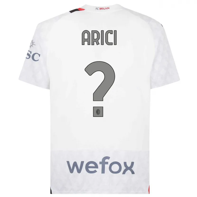 Danxen Mujer Camiseta Alberto Arici #0 Blanco 2ª Equipación 2023/24 La Camisa