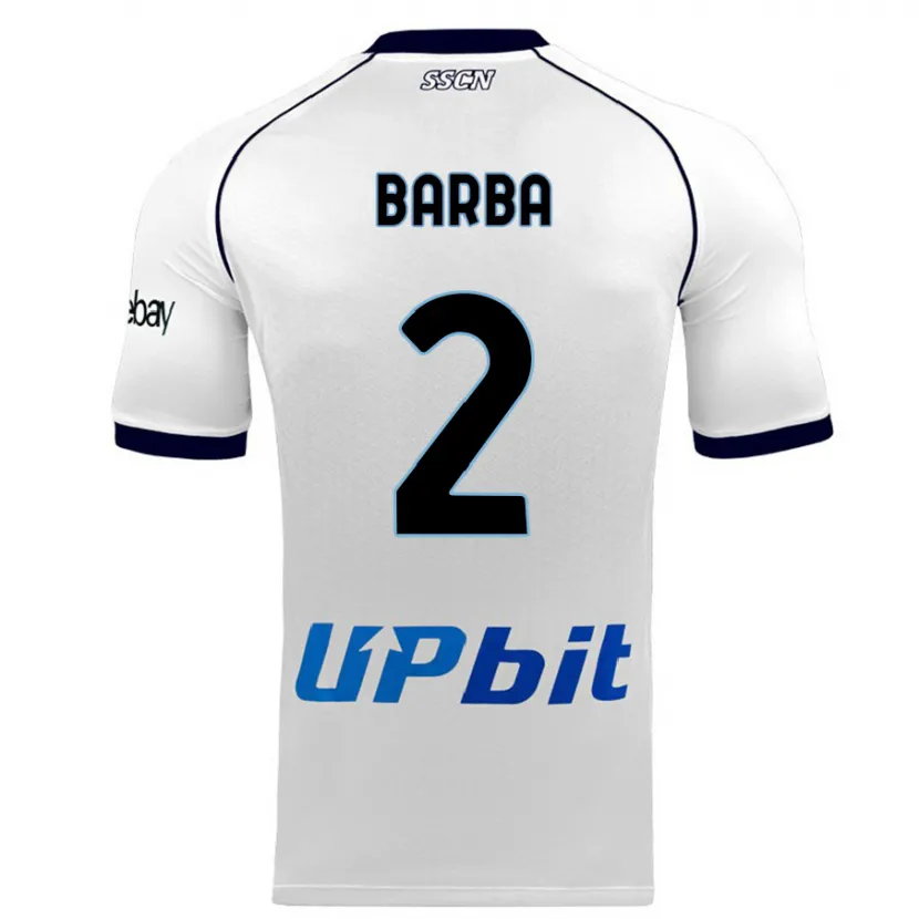 Danxen Mujer Camiseta Benedetto Barba #2 Blanco 2ª Equipación 2023/24 La Camisa