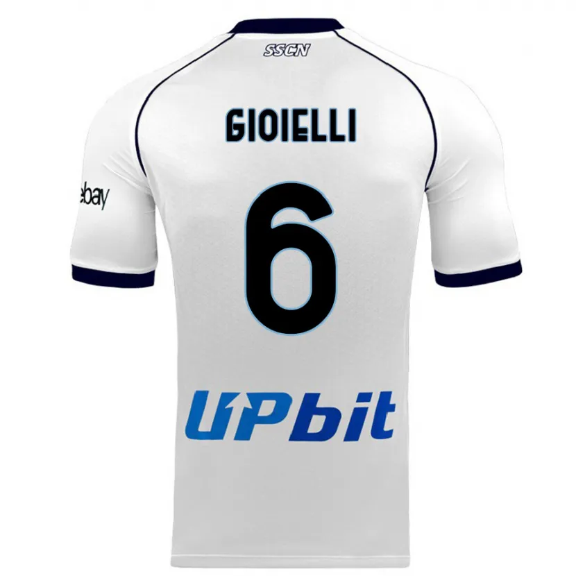 Danxen Mujer Camiseta Francesco Gioielli #6 Blanco 2ª Equipación 2023/24 La Camisa