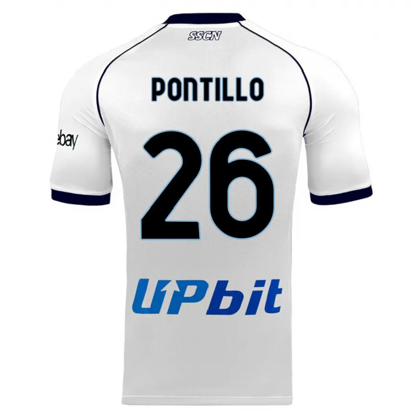 Danxen Mujer Camiseta Pasquale Pontillo #26 Blanco 2ª Equipación 2023/24 La Camisa