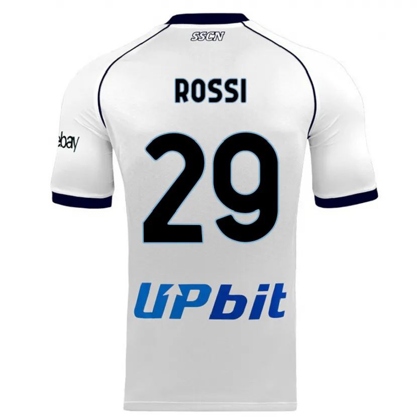 Danxen Mujer Camiseta Francesco Rossi #29 Blanco 2ª Equipación 2023/24 La Camisa