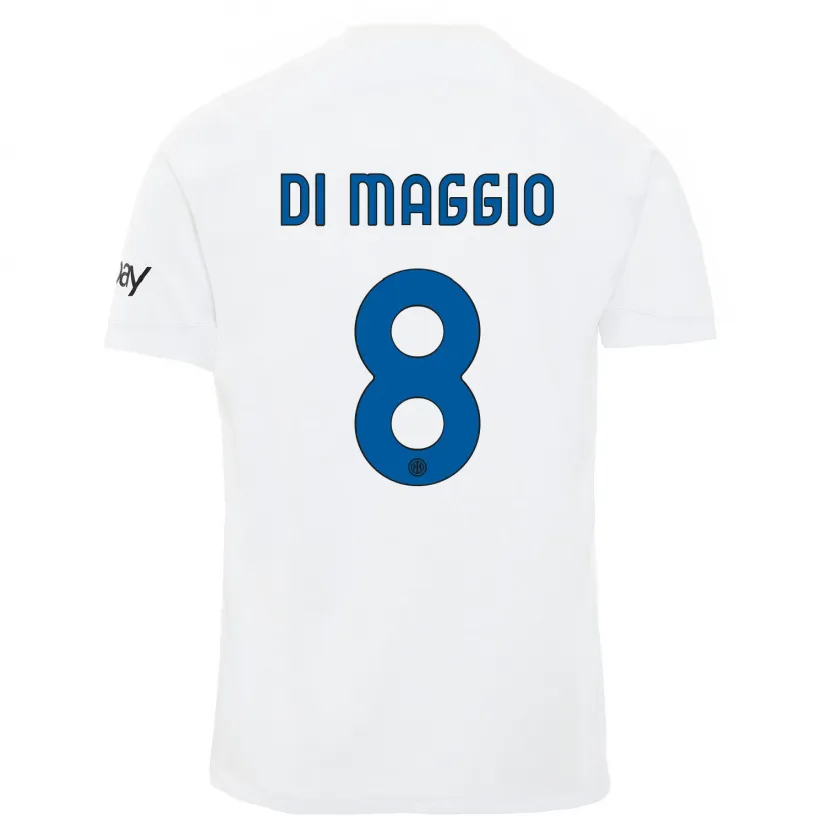 Danxen Mujer Camiseta Luca Di Maggio #8 Blanco 2ª Equipación 2023/24 La Camisa