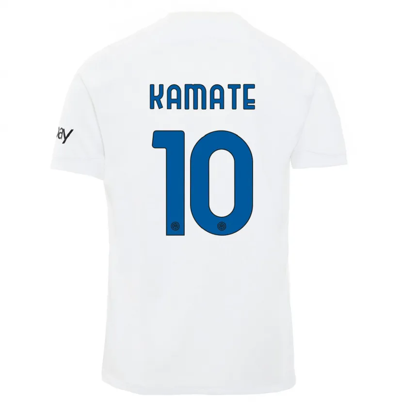 Danxen Mujer Camiseta Issiaka Kamate #10 Blanco 2ª Equipación 2023/24 La Camisa