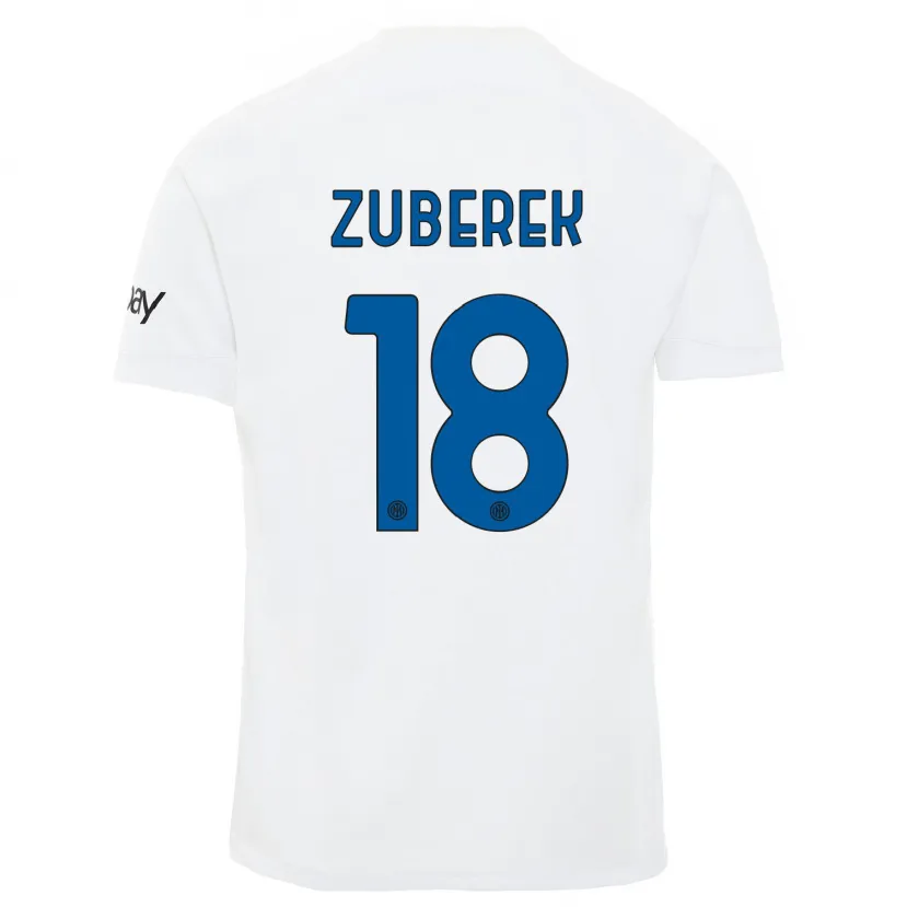 Danxen Mujer Camiseta Jan Zuberek #18 Blanco 2ª Equipación 2023/24 La Camisa