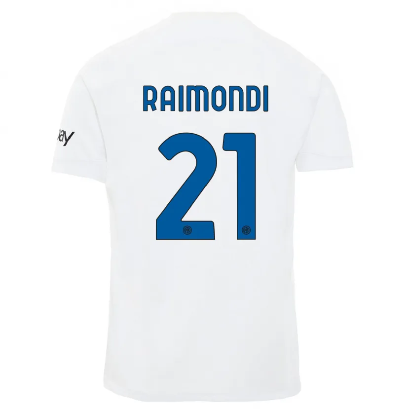 Danxen Mujer Camiseta Paolo Raimondi #21 Blanco 2ª Equipación 2023/24 La Camisa