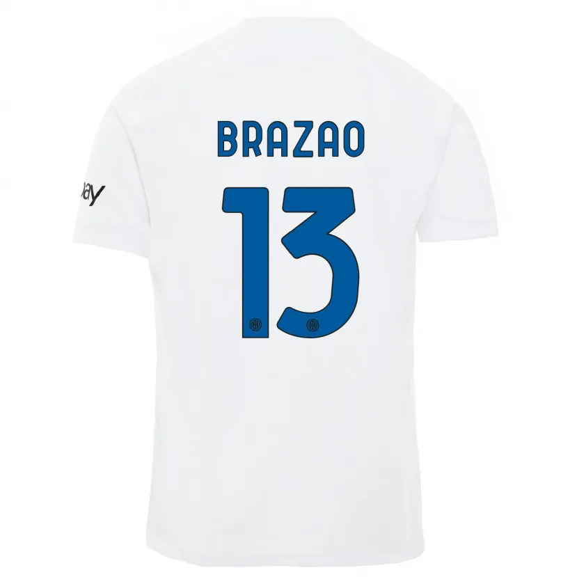 Danxen Mujer Camiseta Gabriel Brazao #13 Blanco 2ª Equipación 2023/24 La Camisa